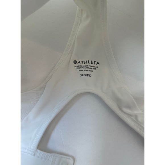 Athleta Bra White Like New Sports Bra 34D/DD - Picture 6 of 6